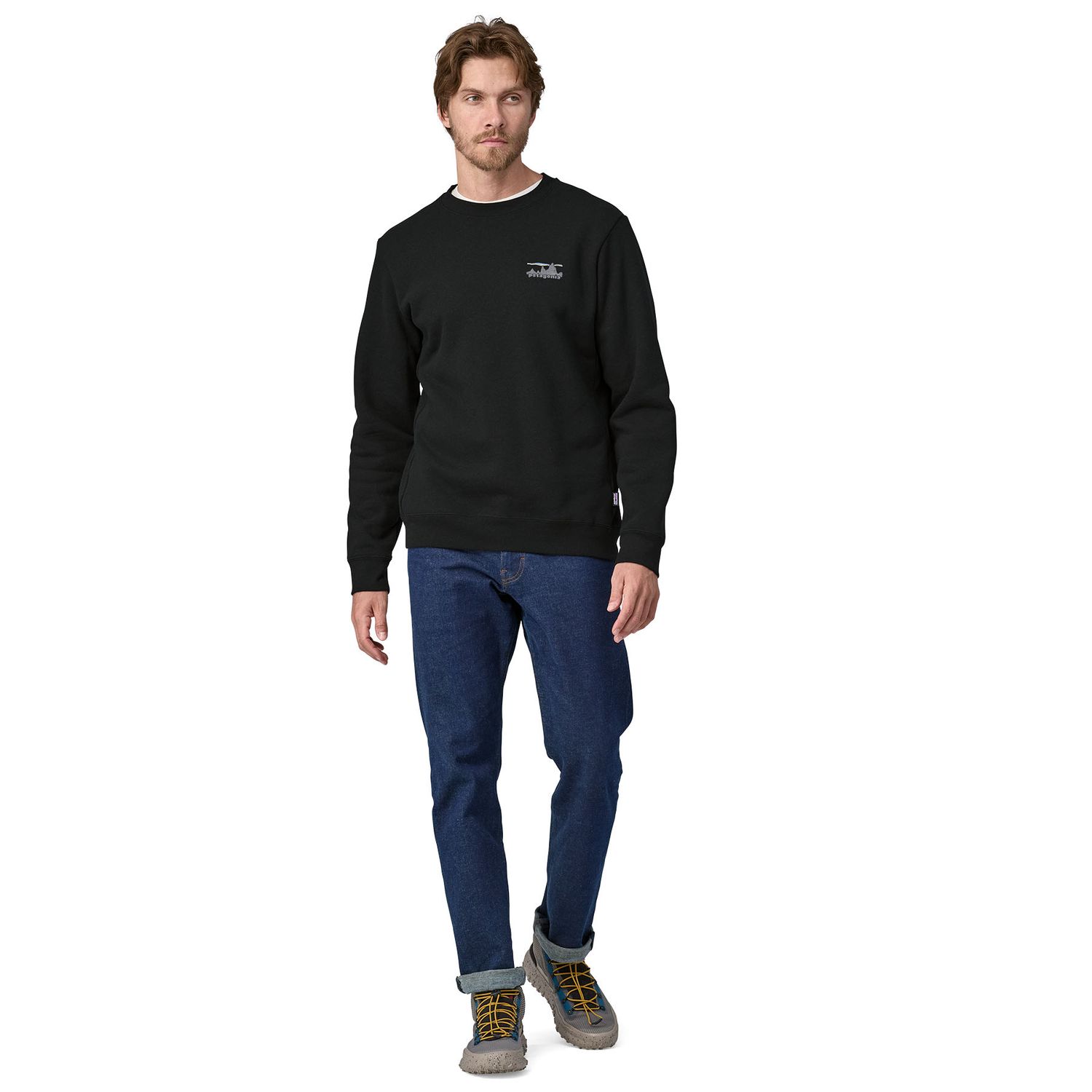 Patagonia M '73 Skyline Uprisal Crew Sweatshirt Ink Black