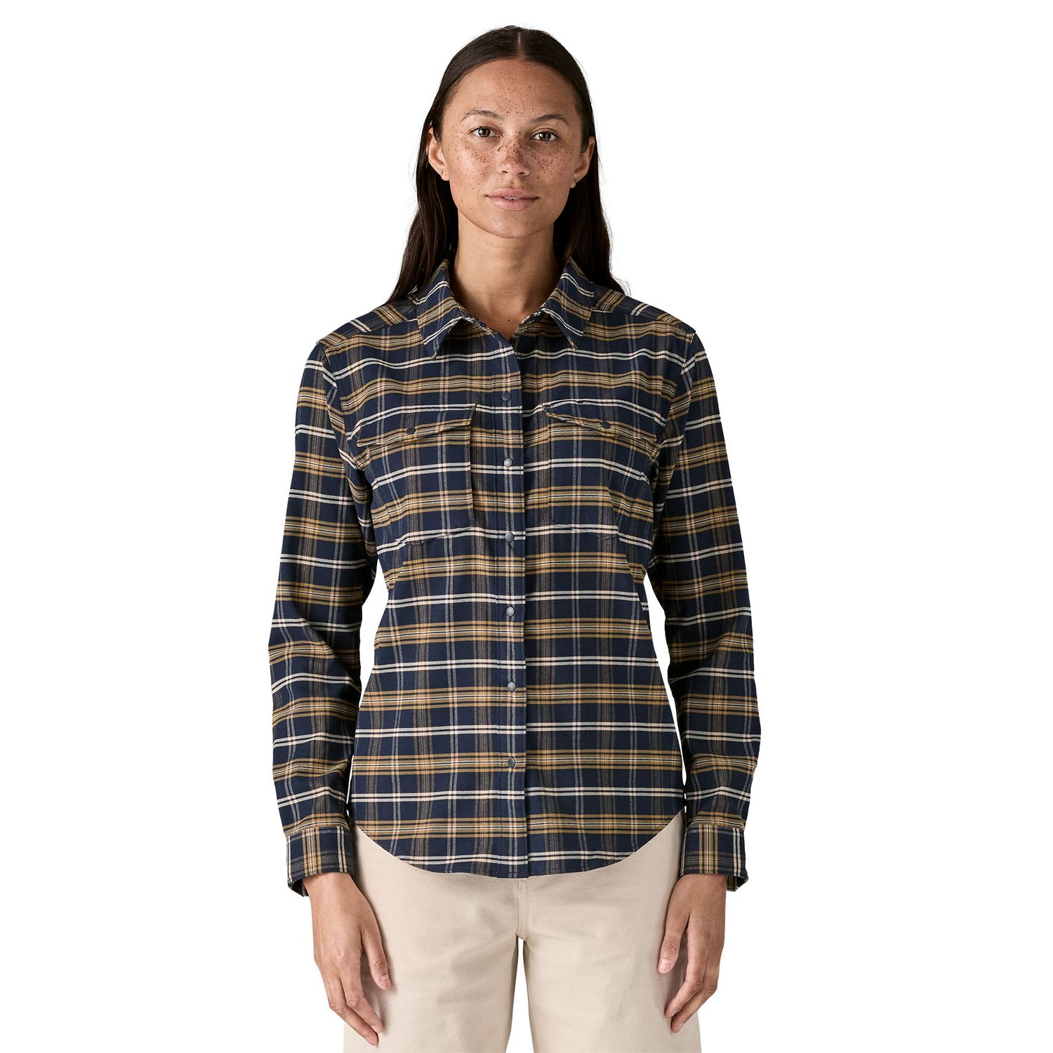 Patagonia W Canyonite Flannel Orcas: Blue