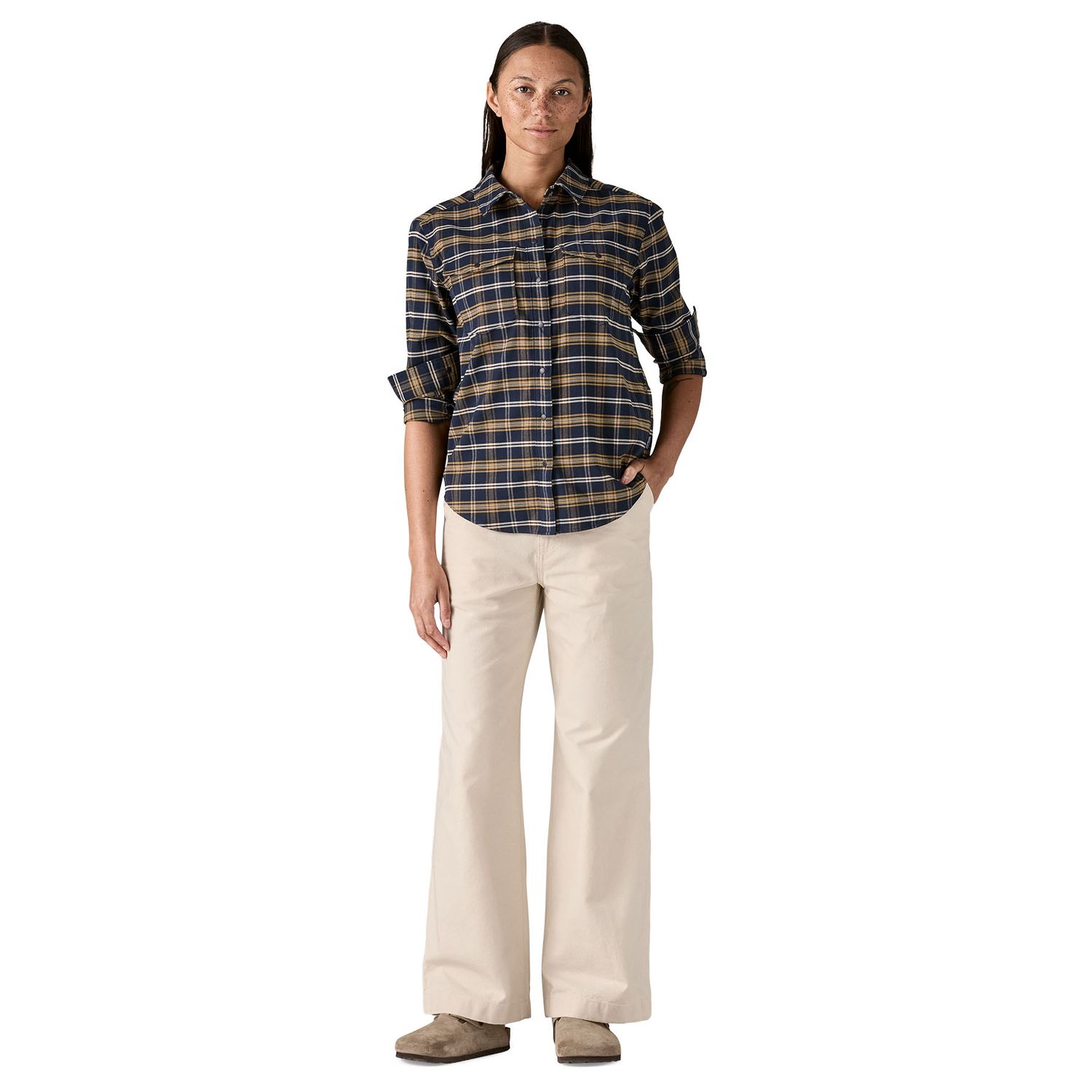 Patagonia W Canyonite Flannel Orcas: Blue