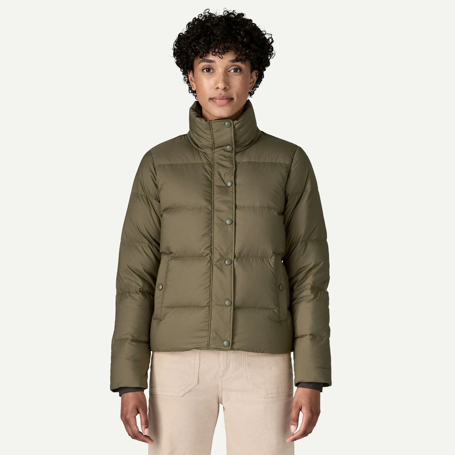 Patagonia W Silent Down Jkt Basin Green