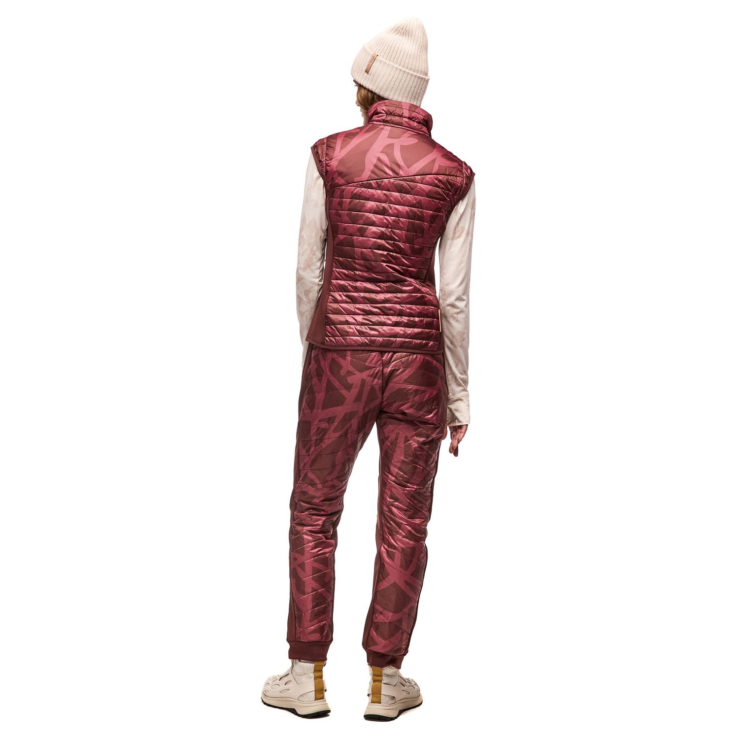 Indyeva Garma IV Vest Dark Bark Root Print