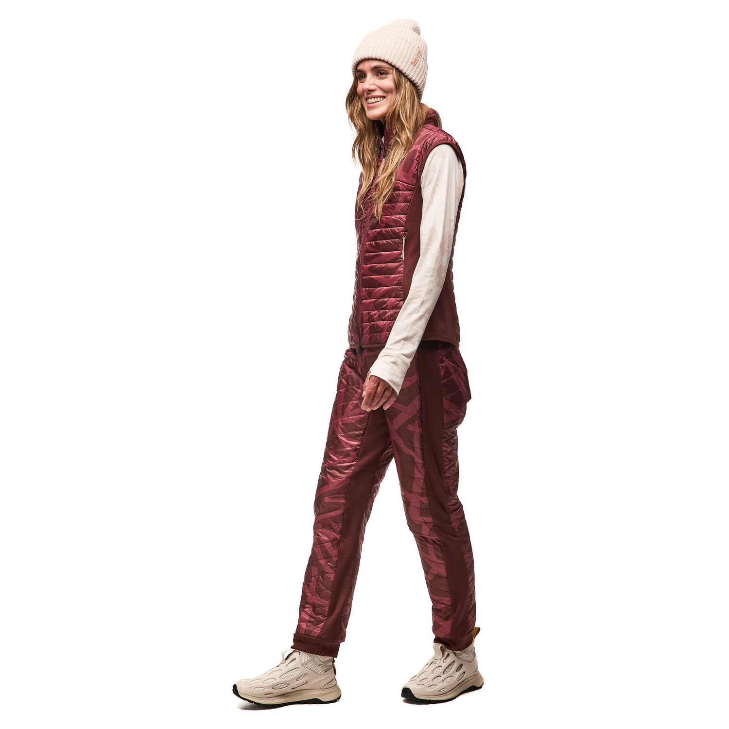 Indyeva Garma IV Vest Dark Bark Root Print