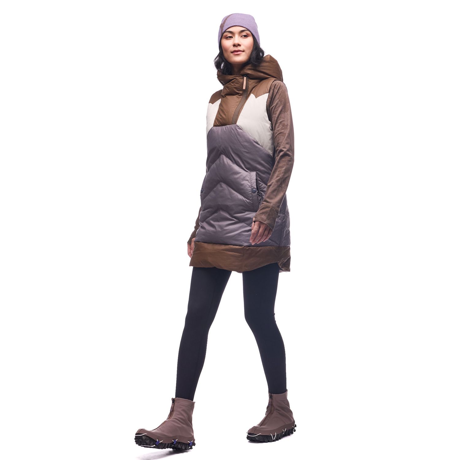 Indyeva Selimut Full Zip Vest Moorland / Dusty Lilac