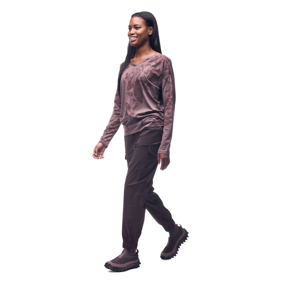 Indyeva Veloz 2 Top Dark Bark Pivoine Print