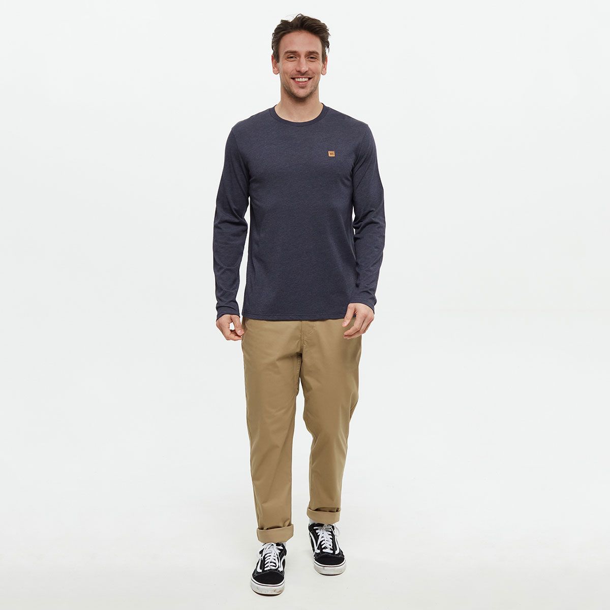 tentree M Baker Longsleeve Midnight Blue Heather