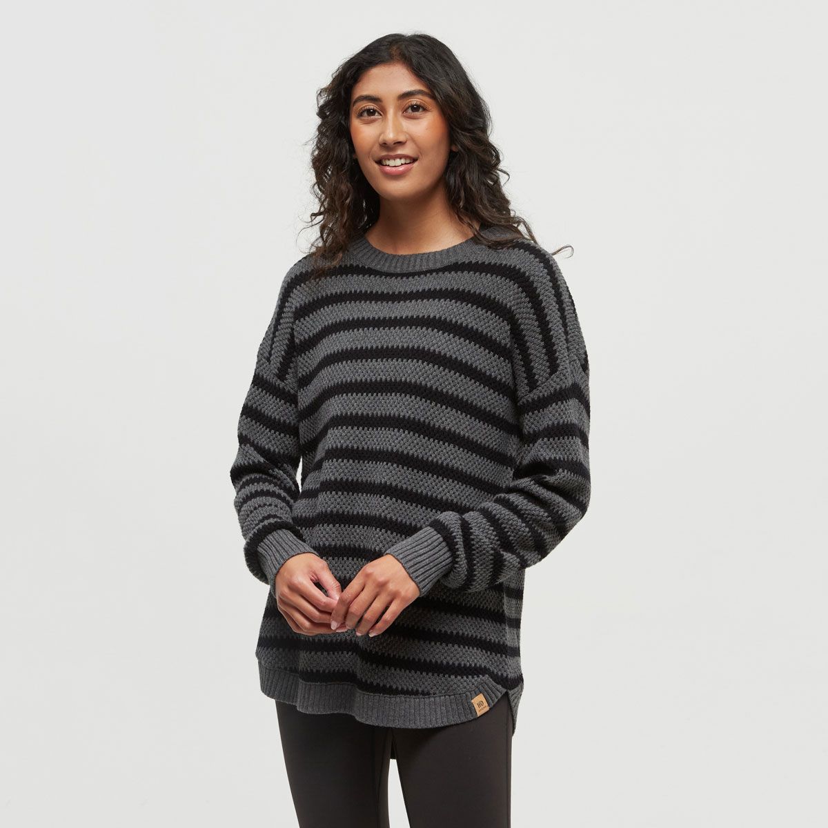 tentree W Broughton Sweater Meteorite Stripe