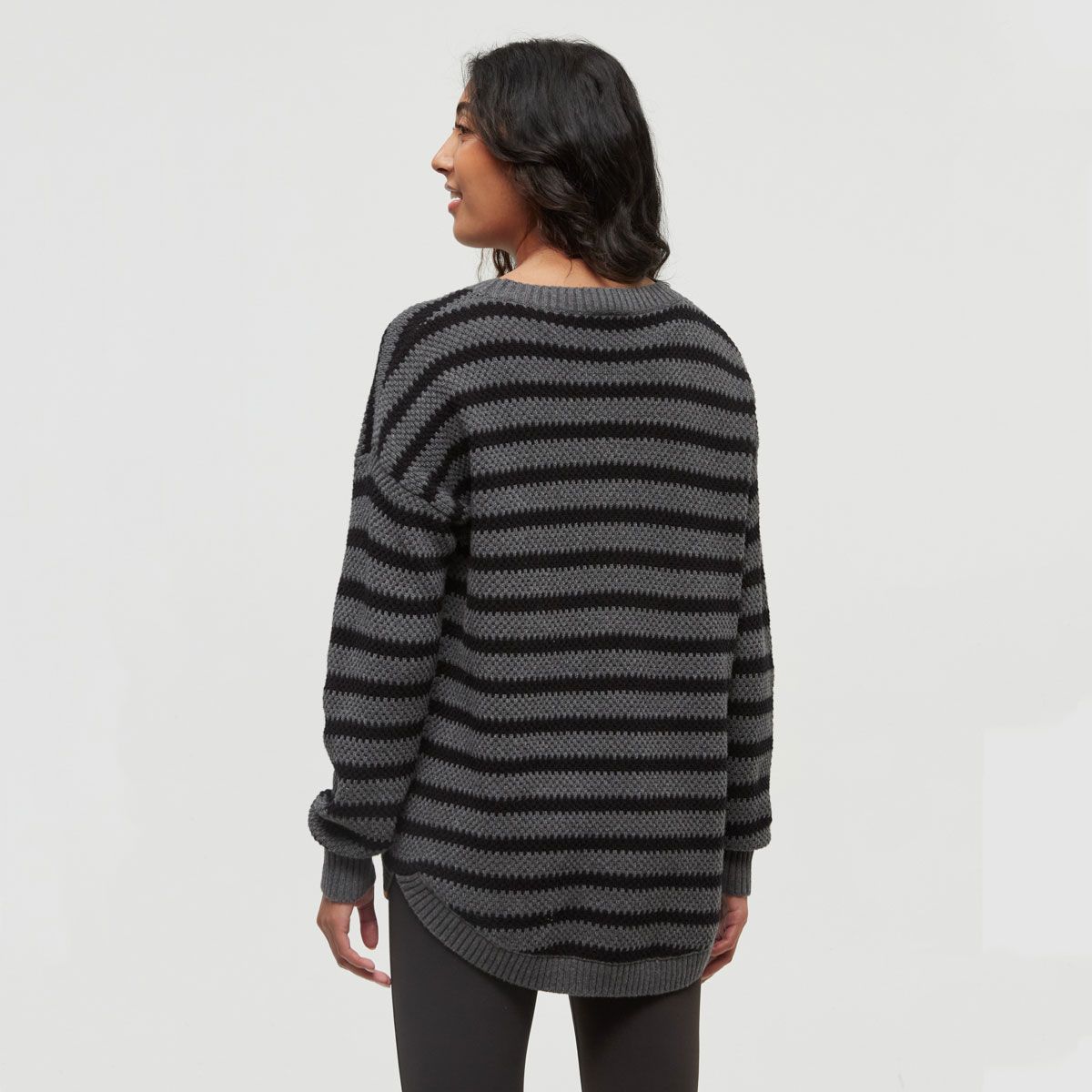 tentree W Broughton Sweater Meteorite Stripe