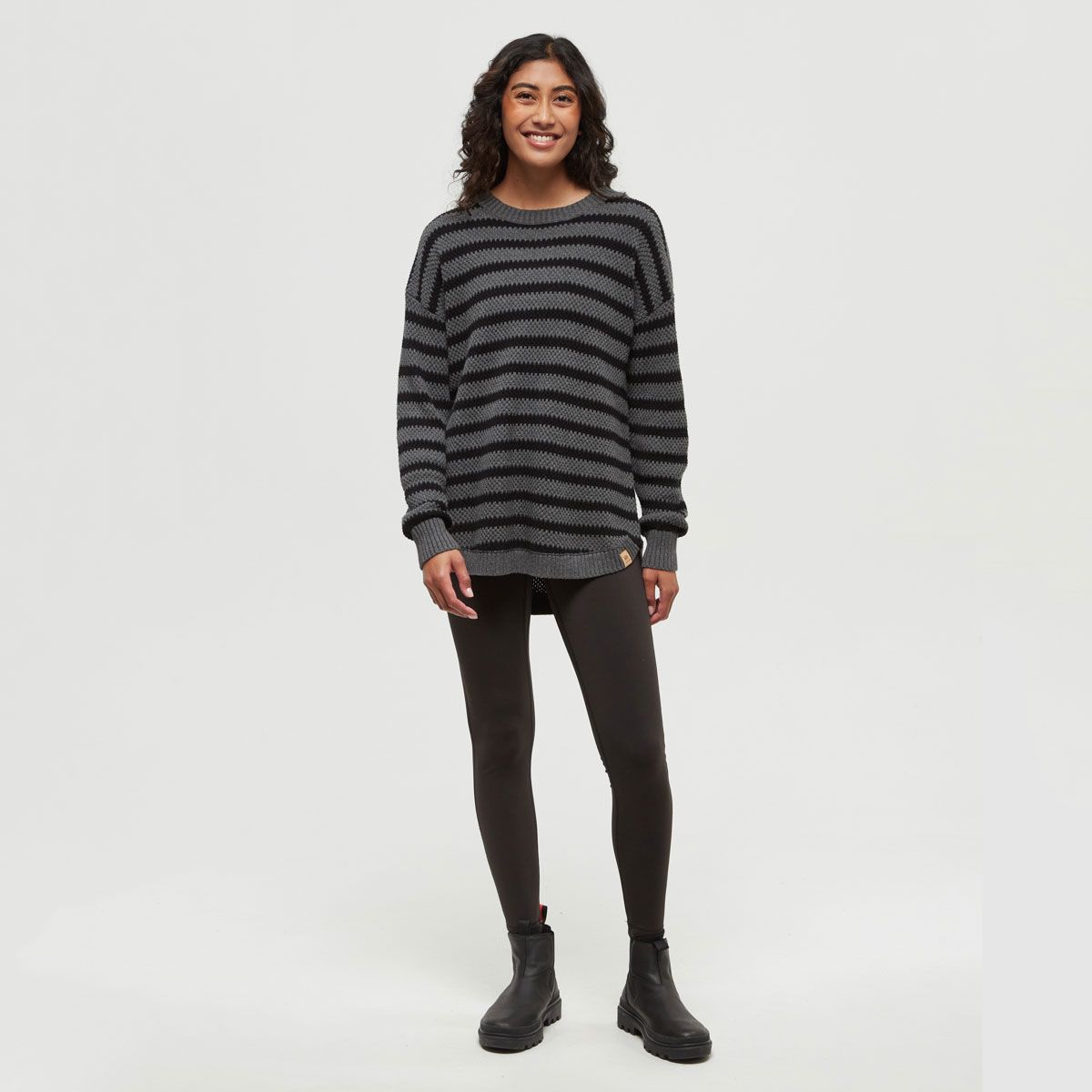 tentree W Broughton Sweater Meteorite Stripe