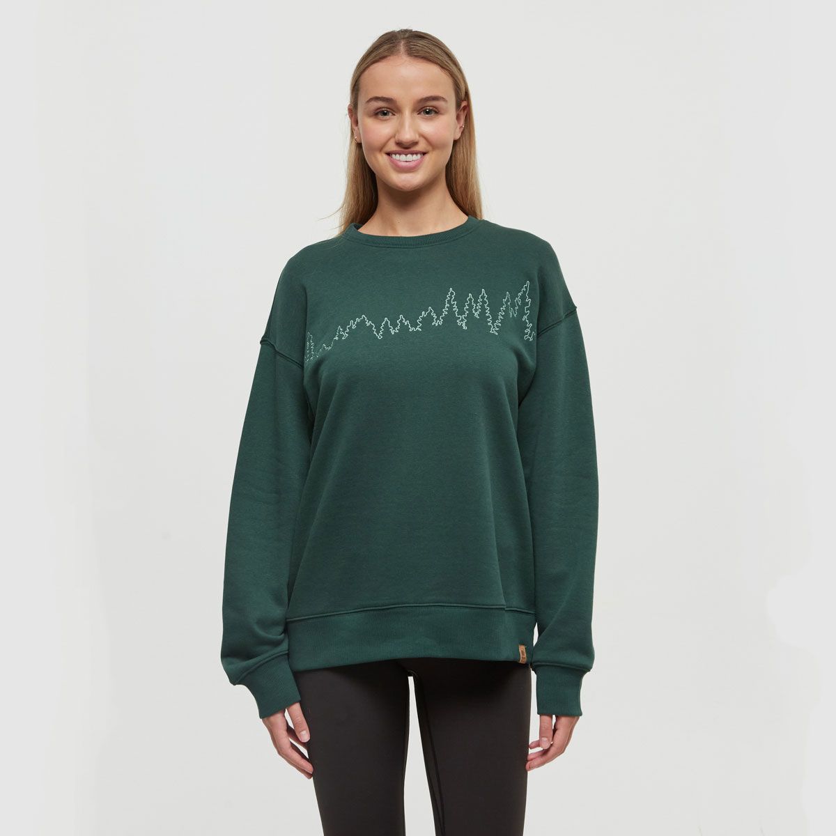 tentree W Juniper Outline Crew Forest Pine/Jade