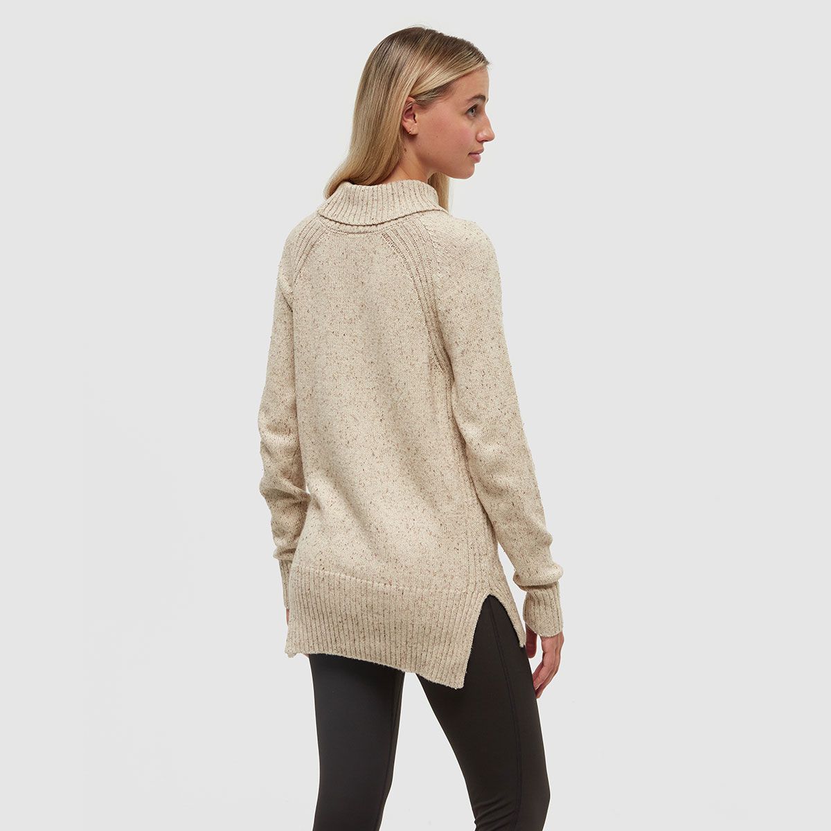 tentree W Spokane Nep Sweater Warm Oak Nep