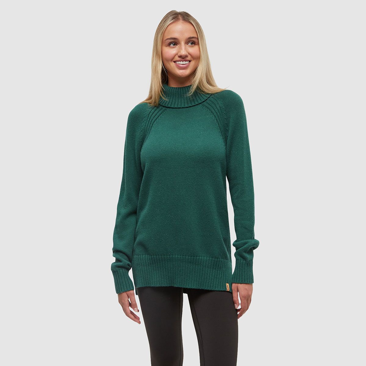 tentree W Spokane Sweater Forest Pine Heather