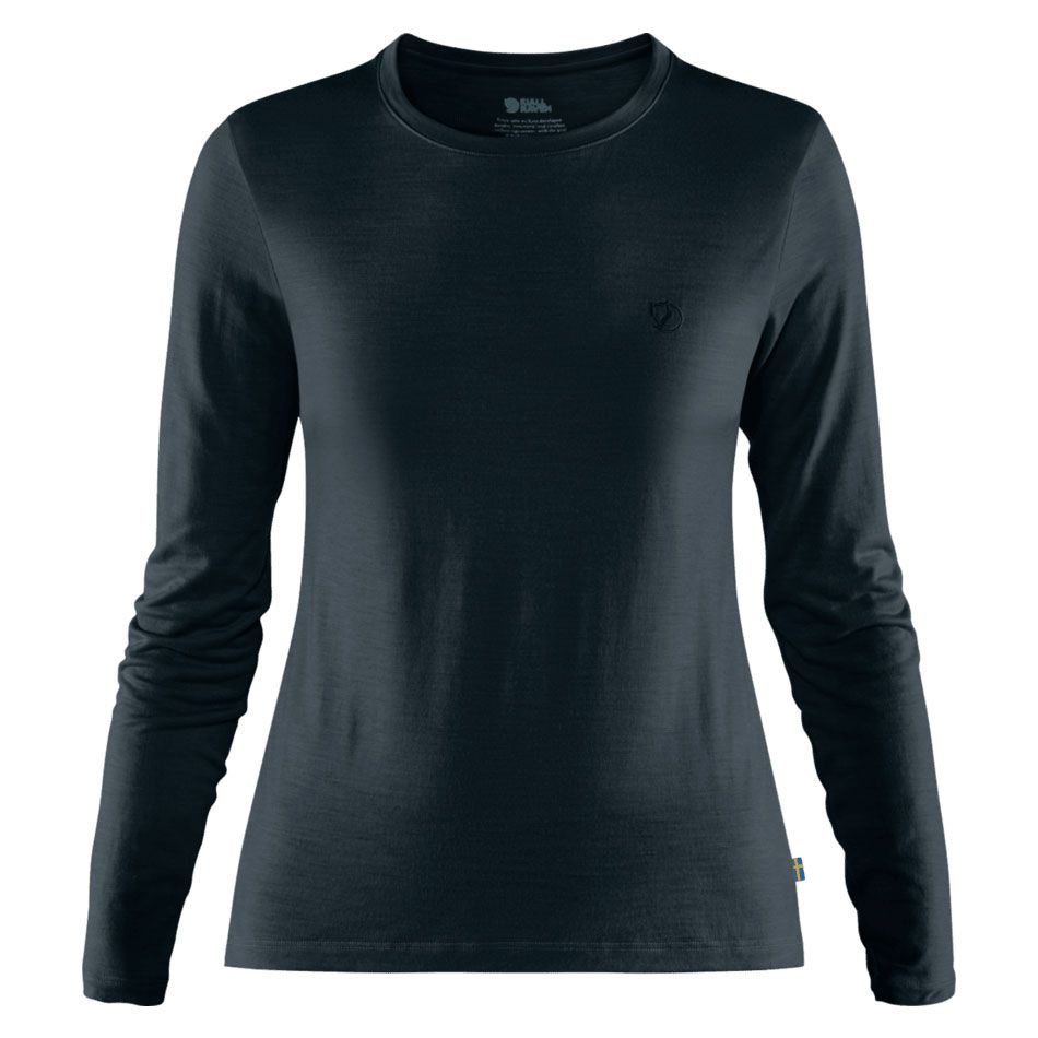 Fjallraven W Abisko Wool LS Dark Navy