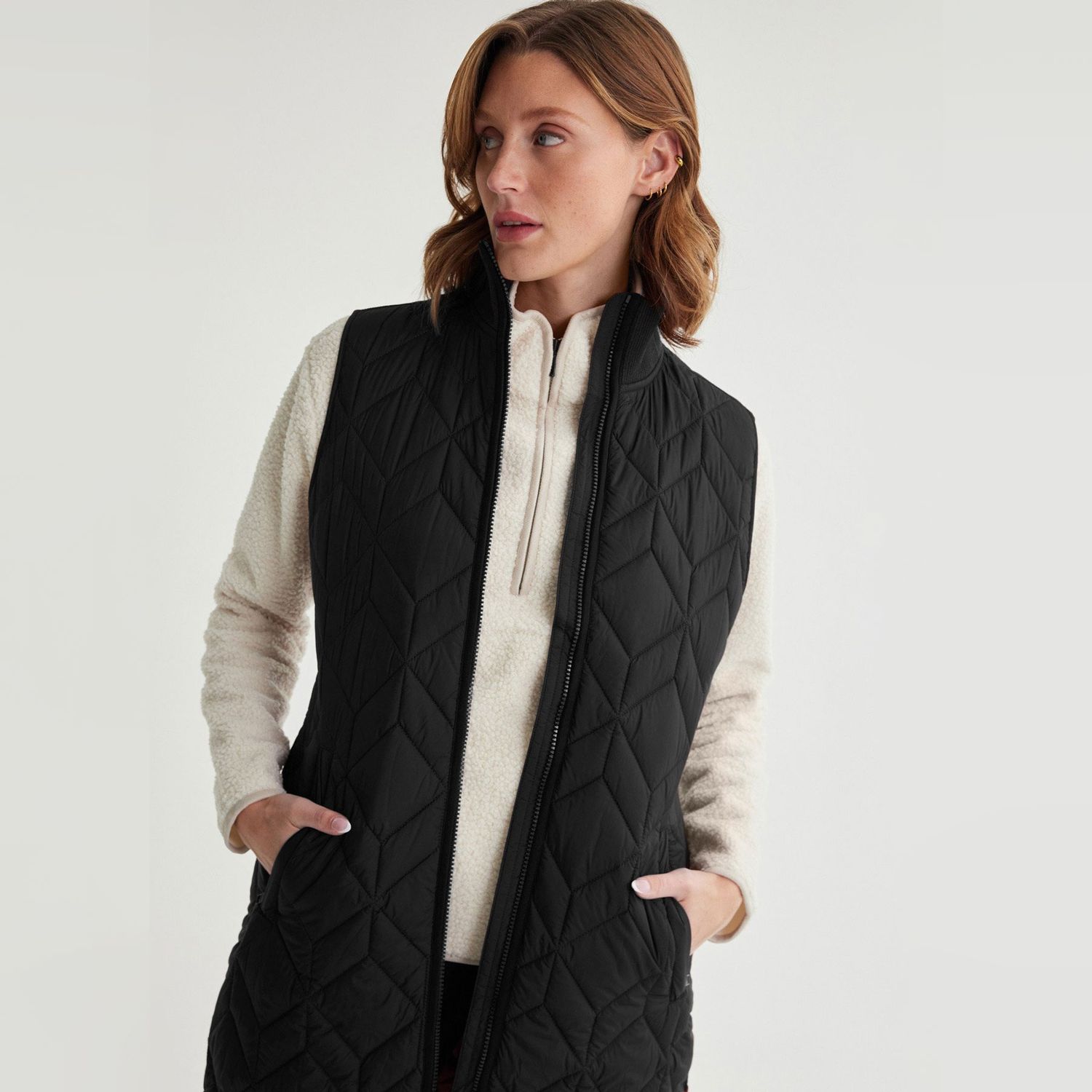 FIG Aria Long Vest - Black