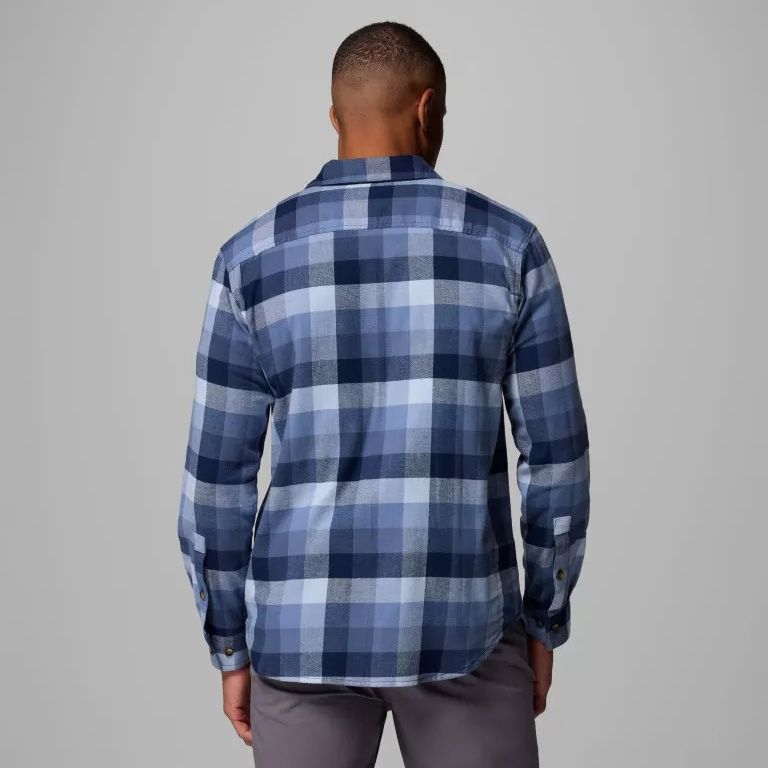 Columbia M Cornell Woods Flannel LS Shirt Navy