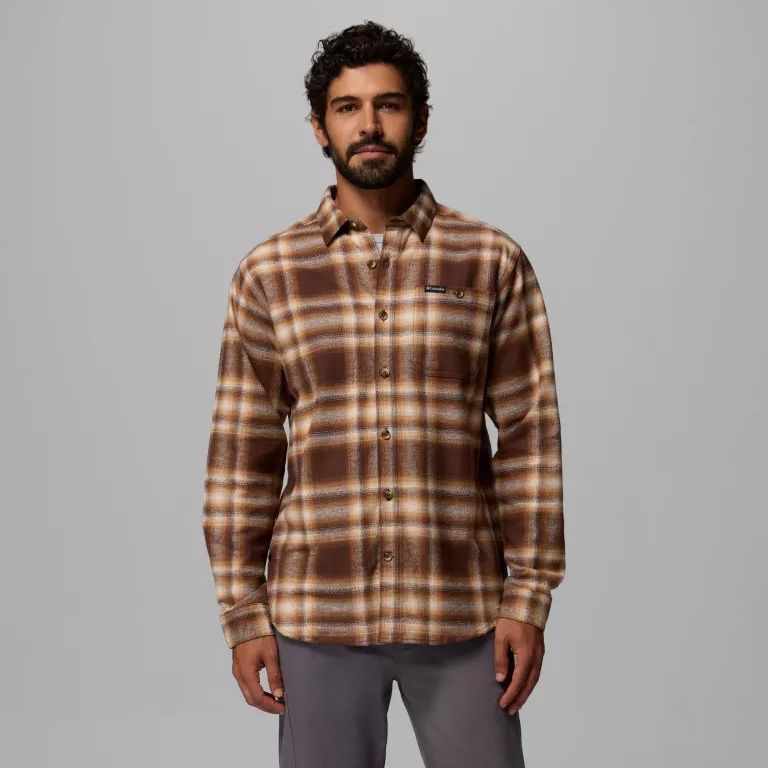 Columbia M Pitchstone Heavy Flannel II Tobacco Twilight