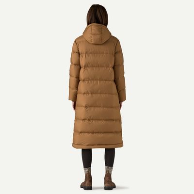 Patagonia W Silent Down Long Parka Deer Brown