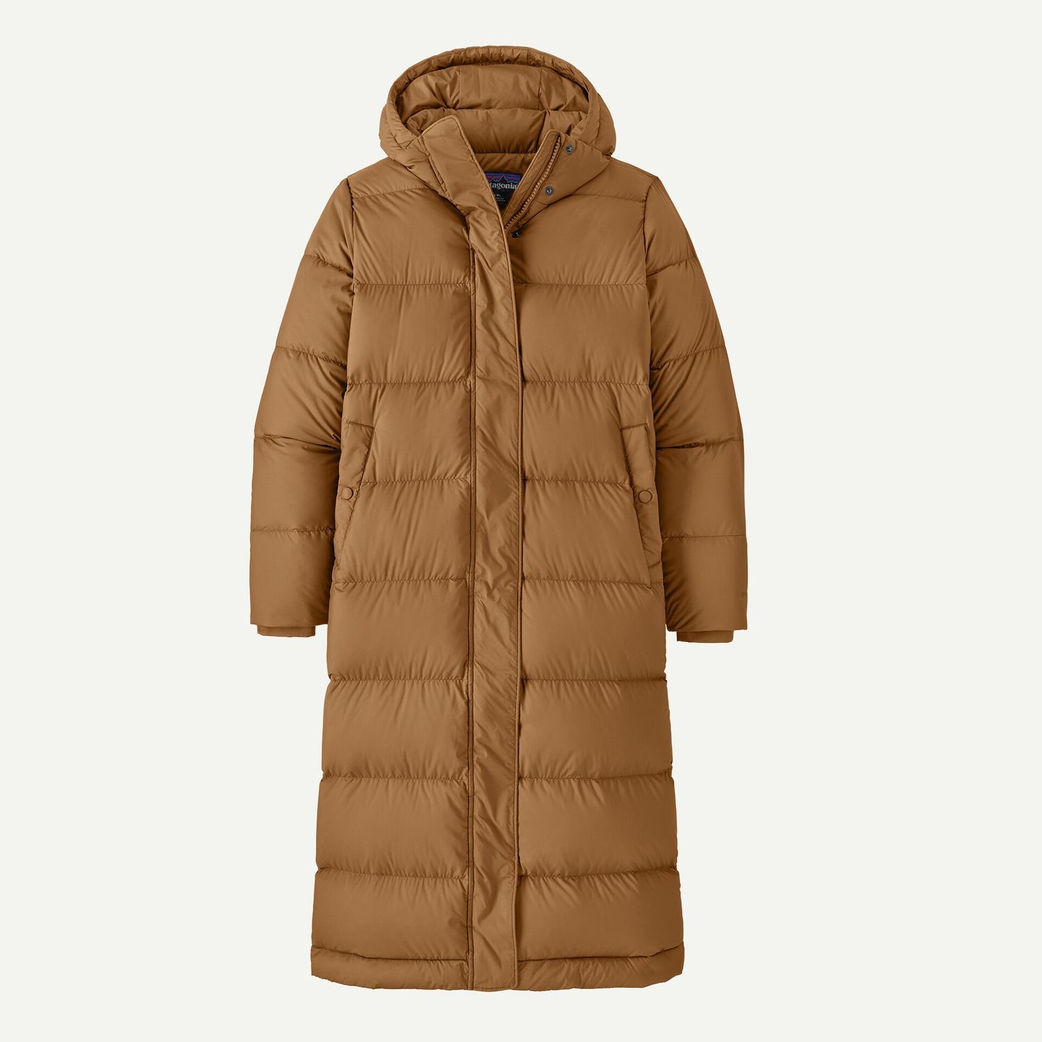 Patagonia W Silent Down Long Parka Deer Brown