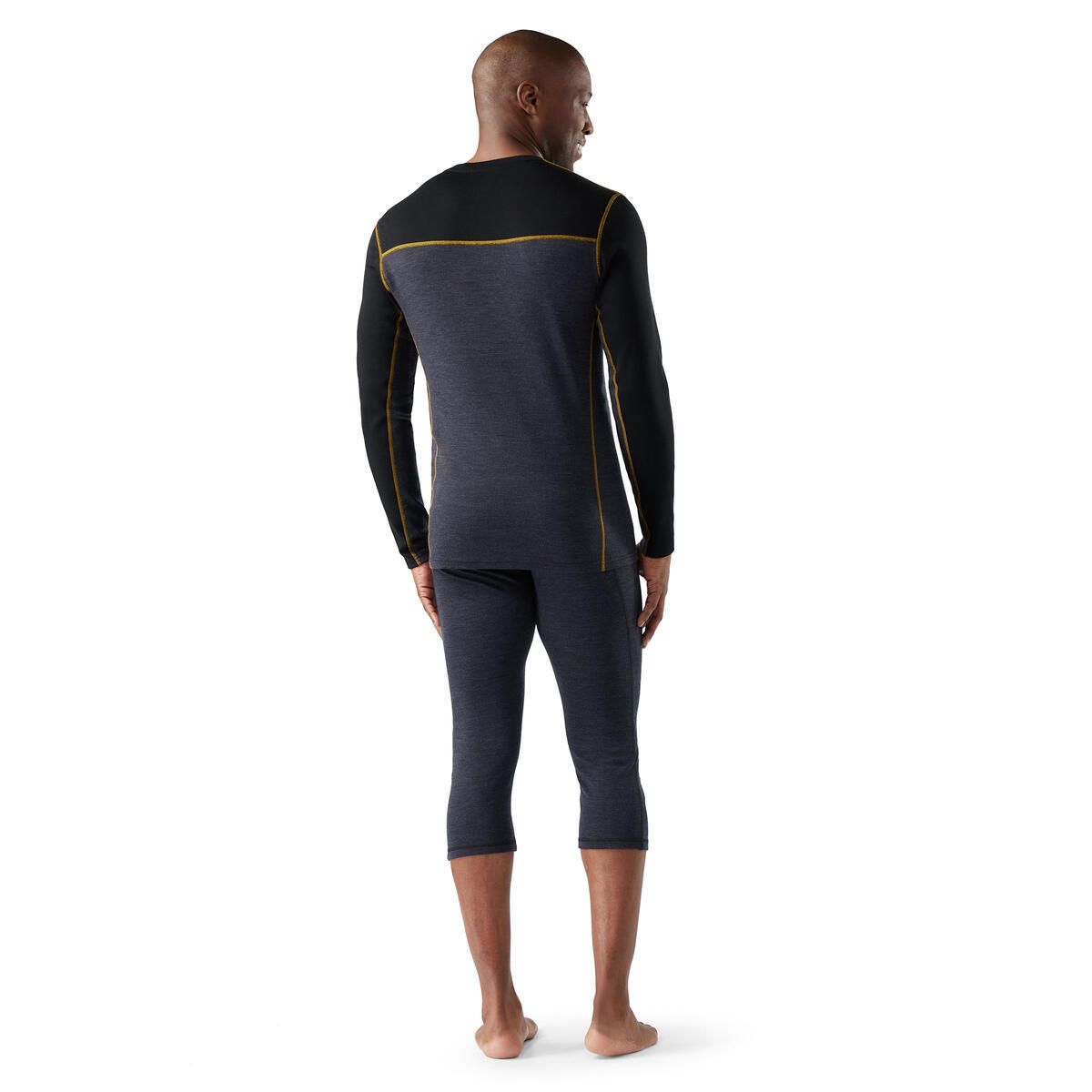 Smartwool M Thermal Merino Baselayer Crew Charcoal -Honey