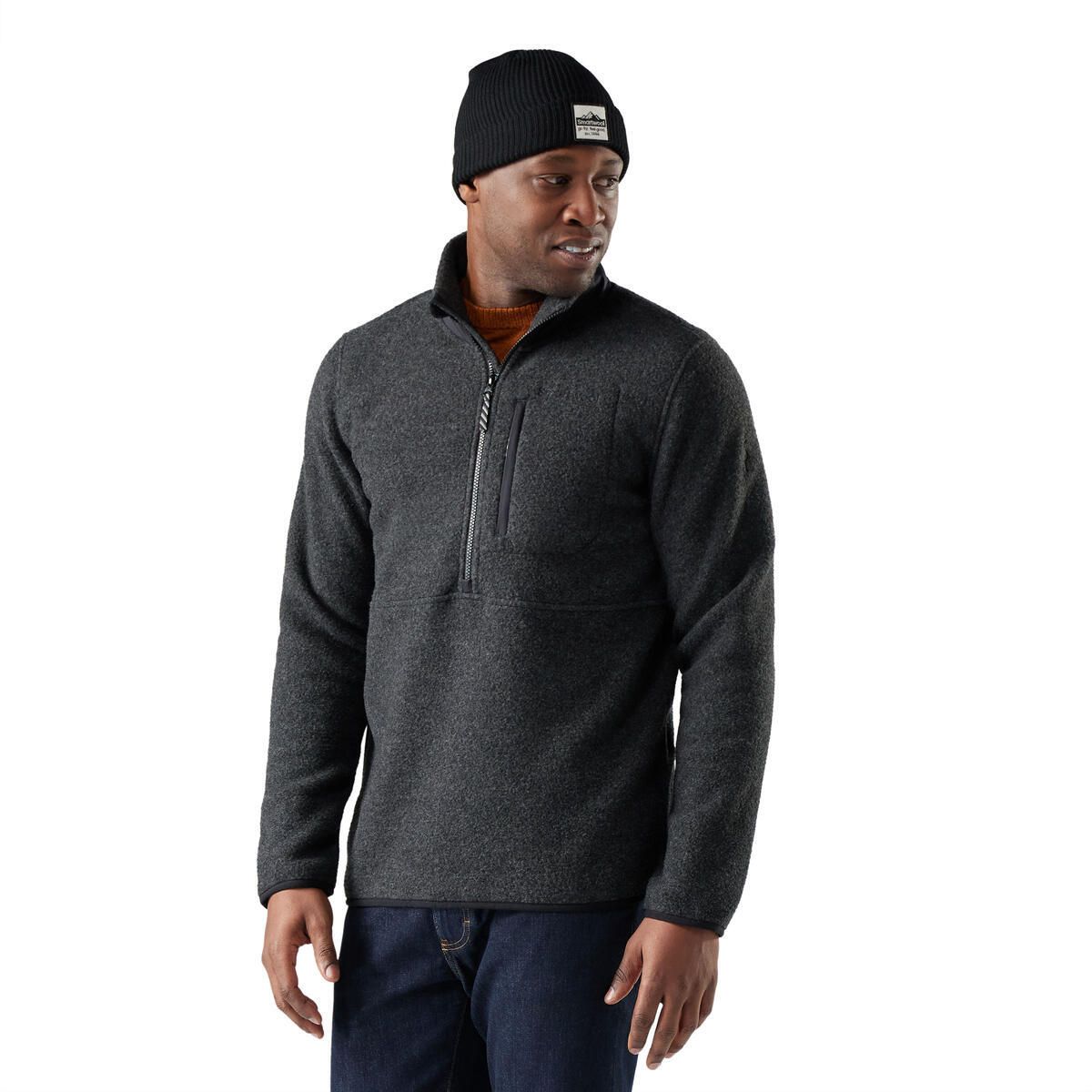 Smartwool M Second Cut Fleece 1/2 Zip Charcoal