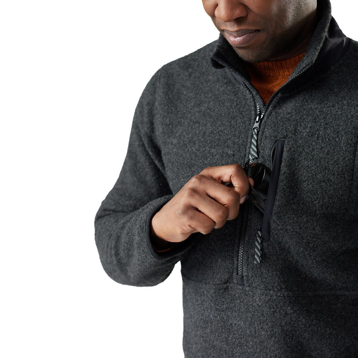 Smartwool M Second Cut Fleece 1/2 Zip Charcoal
