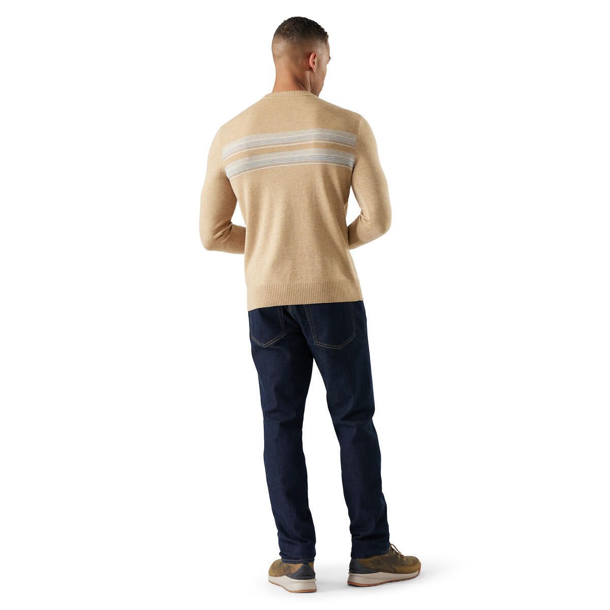 Smartwool M Sparwood Stripe Sweater Toasted