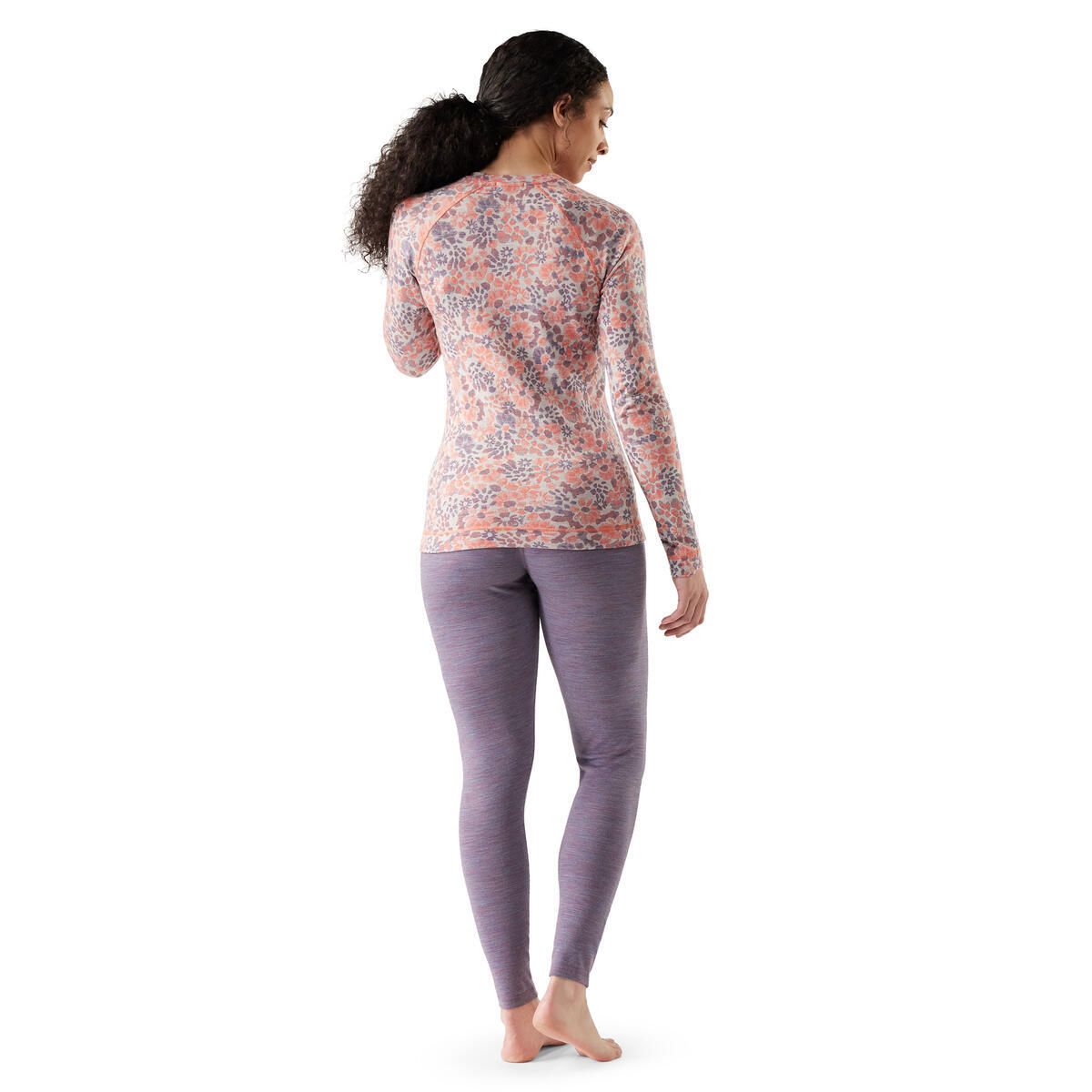 Smartwool W Thermal Merino Baselayer Crew Coral Floral