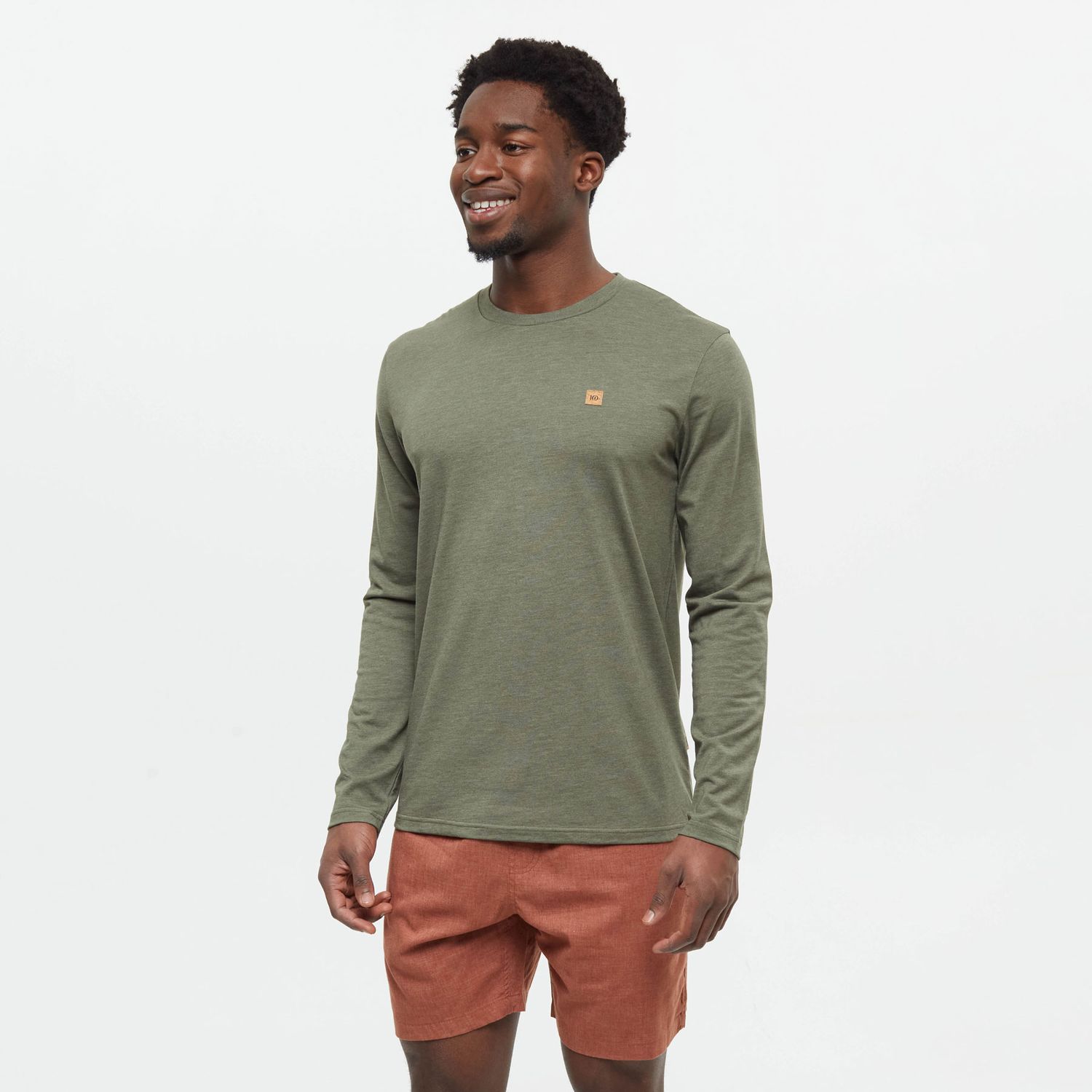 tentree M Baker Longsleeve Olive Heather