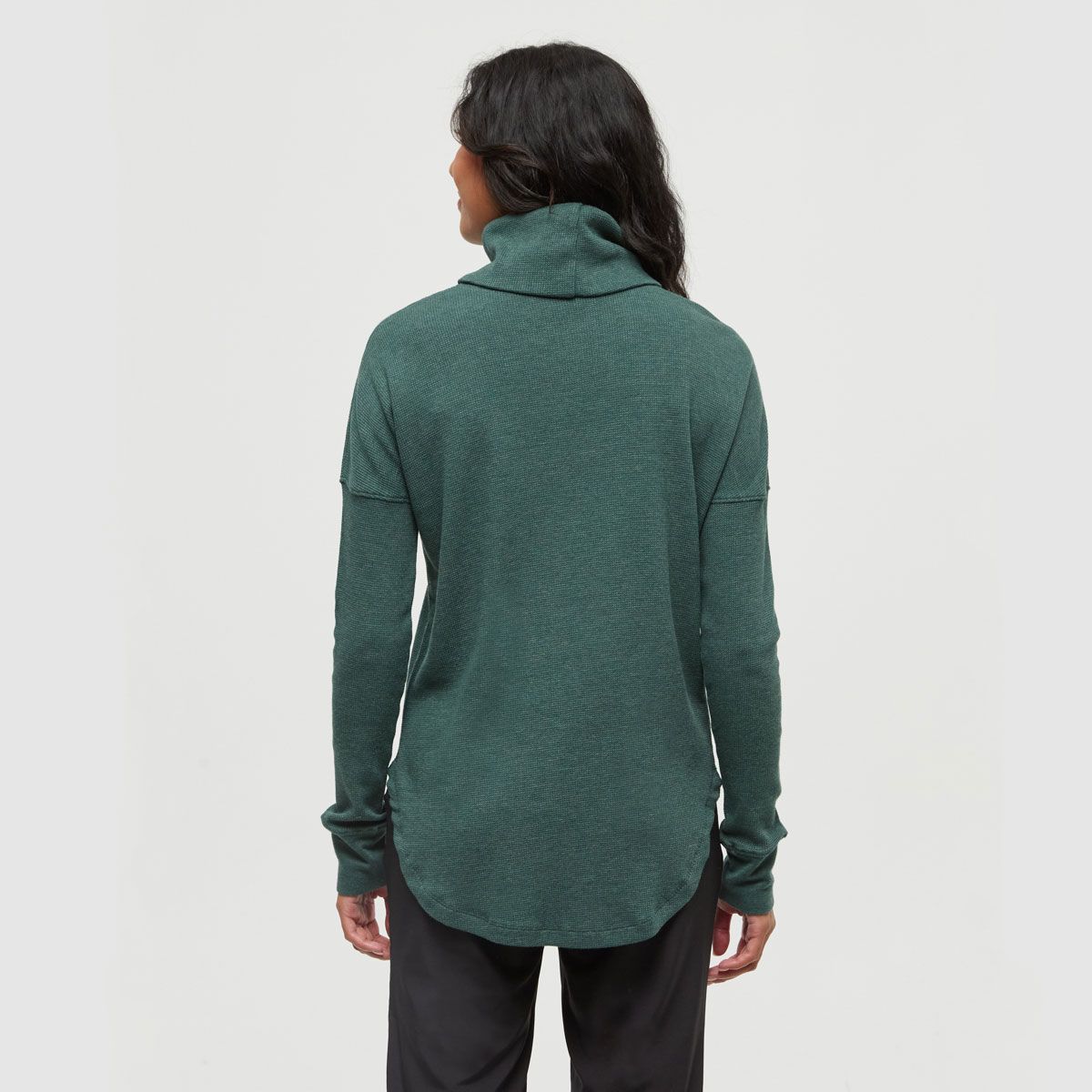 tentree W Highwood Turtleneck Forest Pine Heather