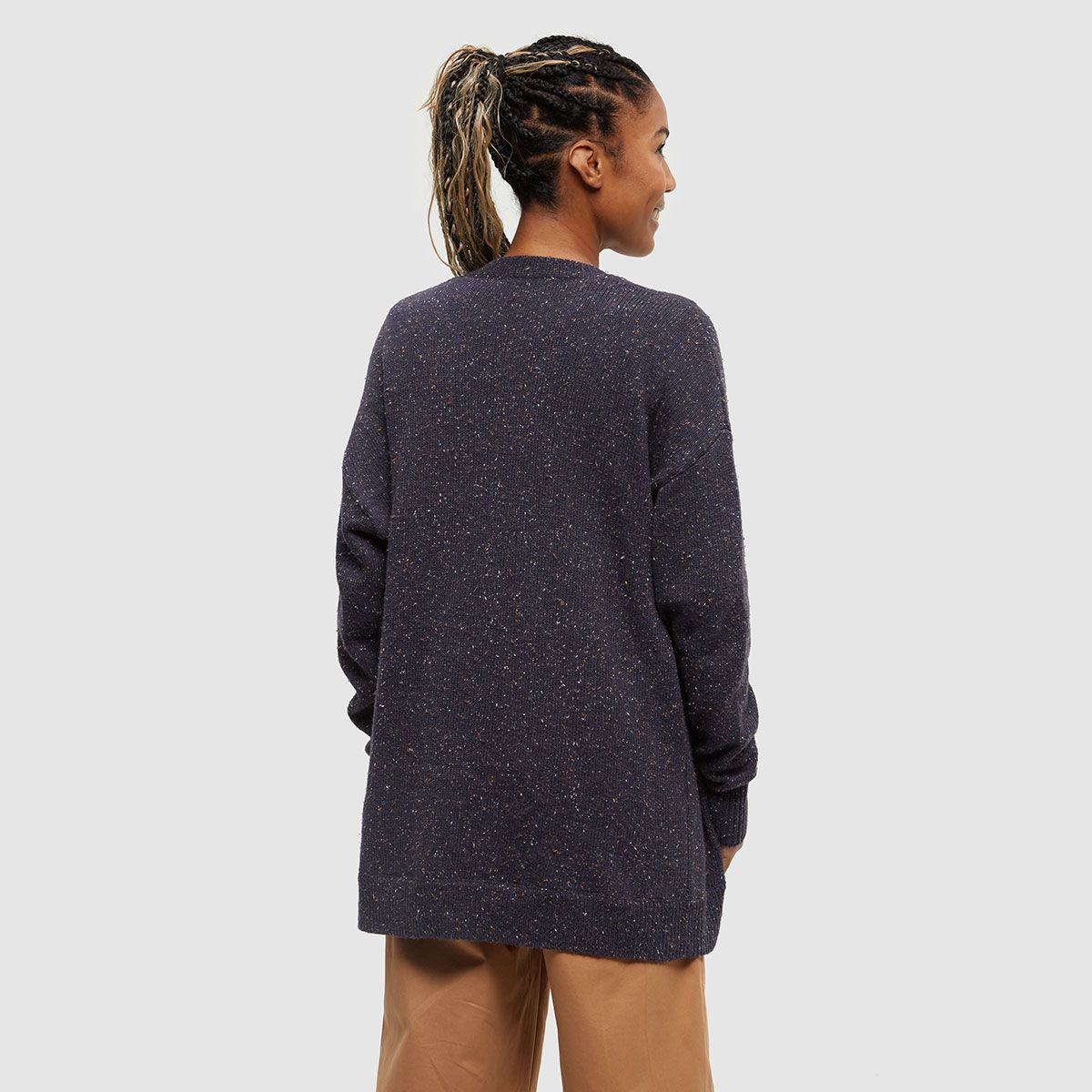 tentree W Prairies Nep Cardigan Midnight Blue Nep