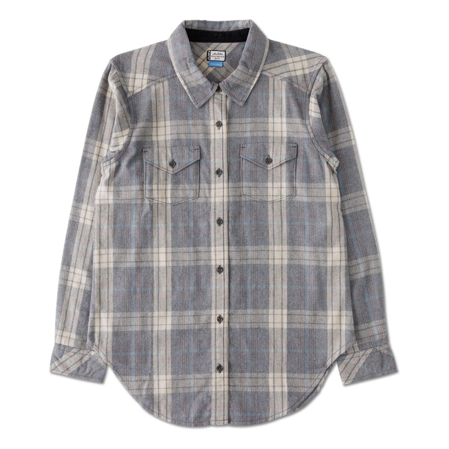 Kavu W Billie Jean Shirt-Grey Seas