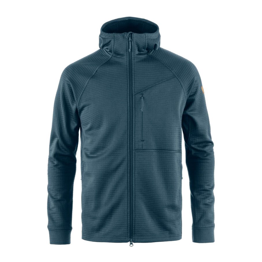 Fjallraven M Abisko Grid Fleece Hoodie MTN Blue