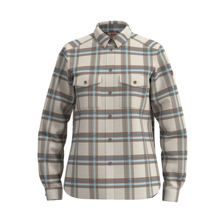 Fjallraven W Övik Heavy Flannel Shirt Chalk White-Fossil