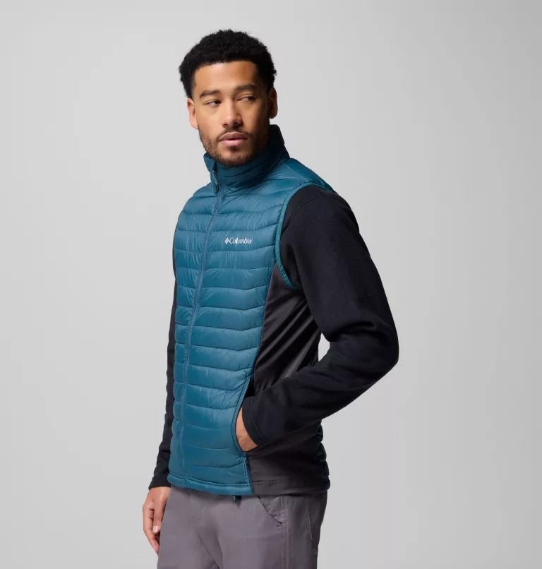 Columbia M Powder Pass Hybrid Vest Everblue, Shark
