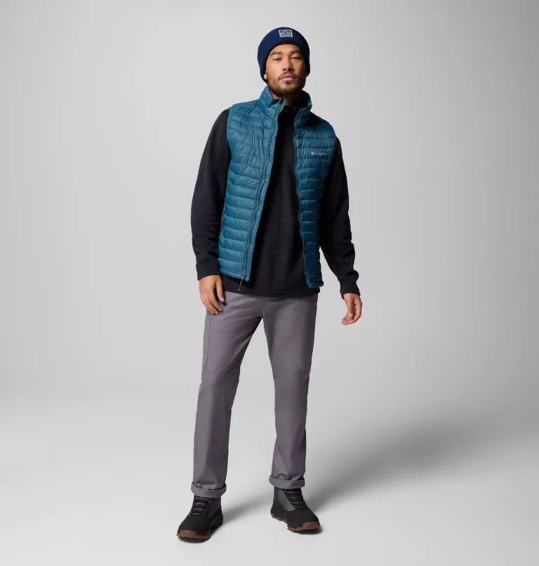 Columbia M Powder Pass Hybrid Vest Everblue, Shark