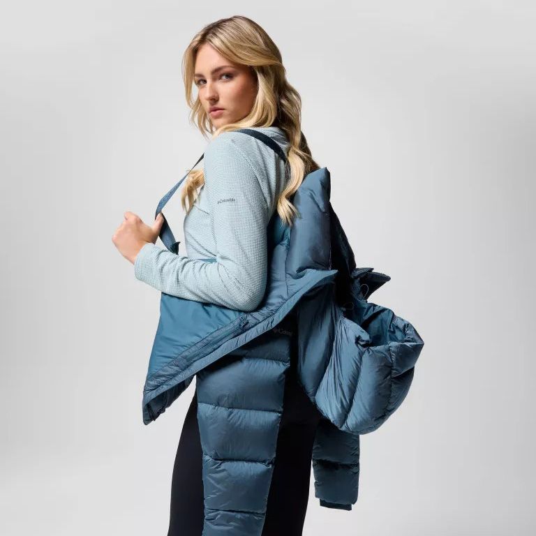 Columbia W Amaze Puff Hooded Jacket Everblue