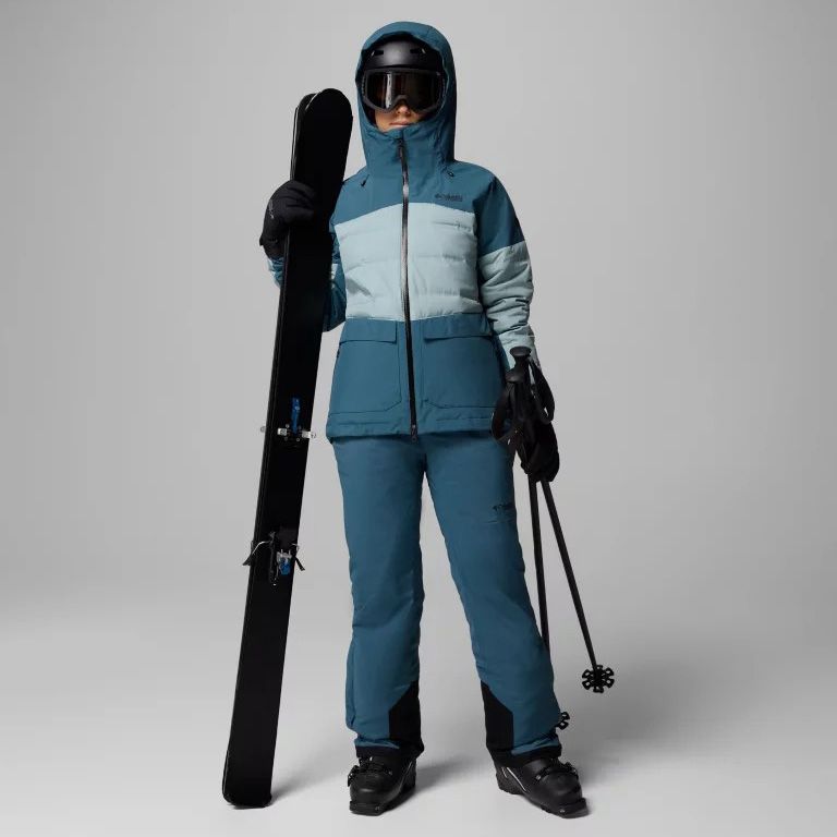 Columbia W Glacier Ridge Down Jacket Everblue