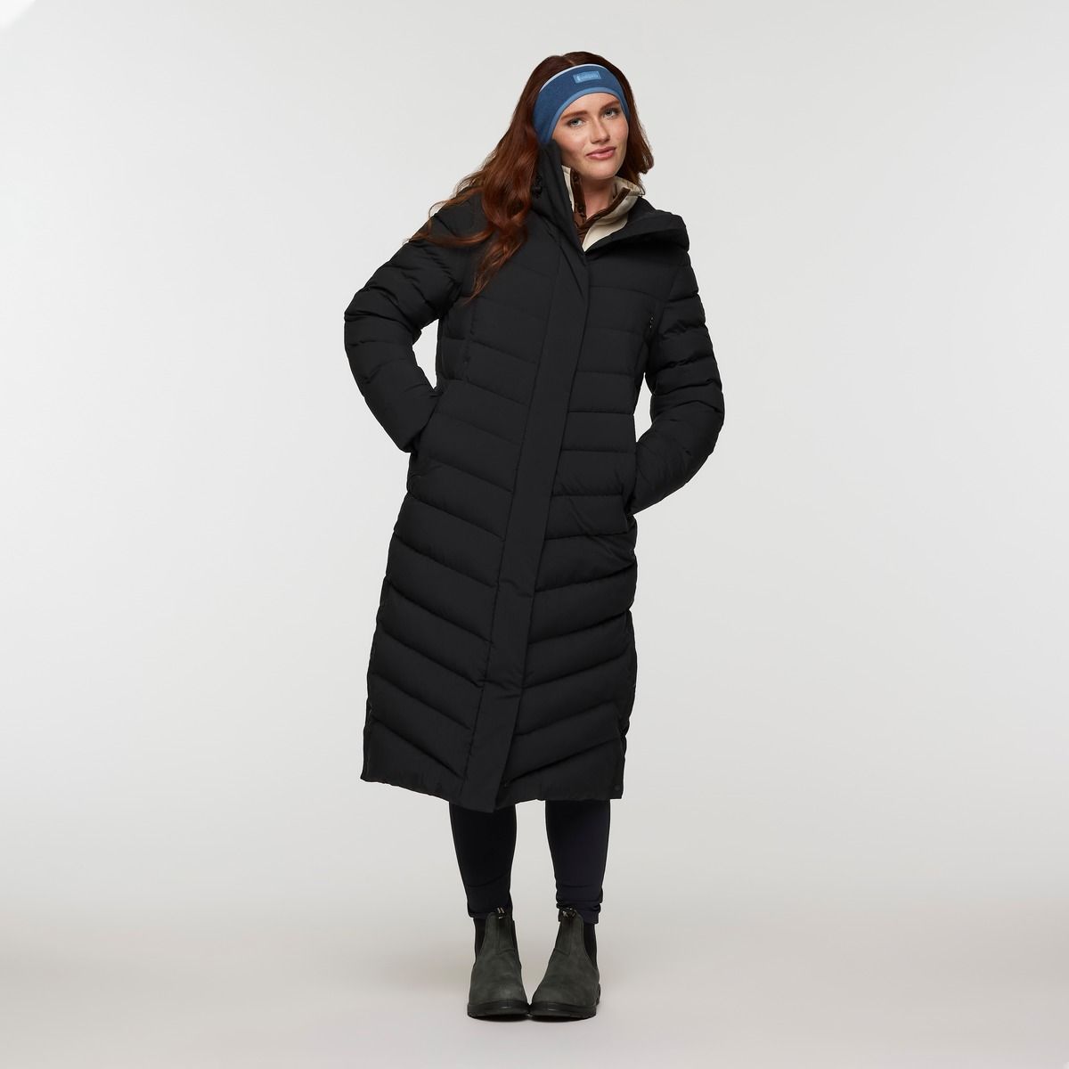 Cotopaxi W Alivio Down Long Parka- BLACK