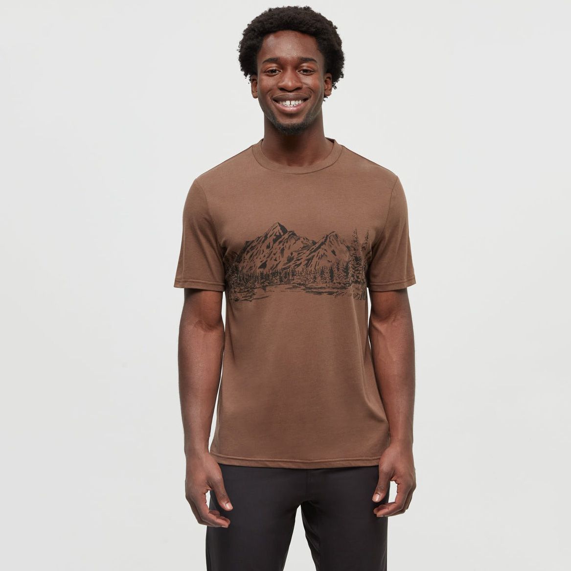 tentree M Mountain Scenic T Clove/Black