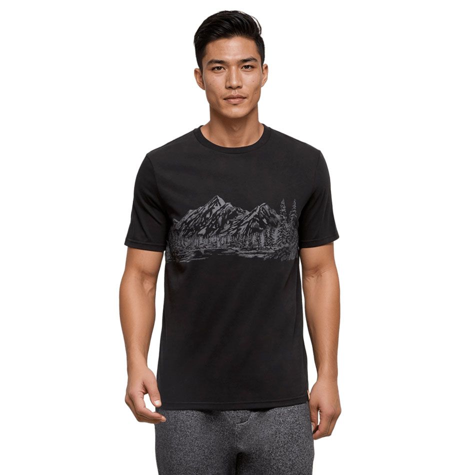 Tentree M Mountain Scenic T Meteorite Black