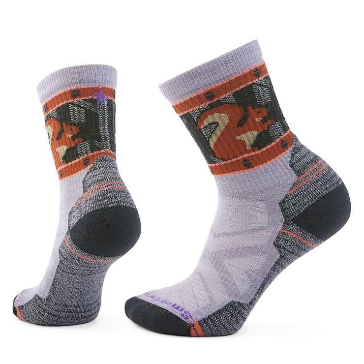 Smartwool W Hike Lt Cush Squirrely Crew Socks ECLIPSE