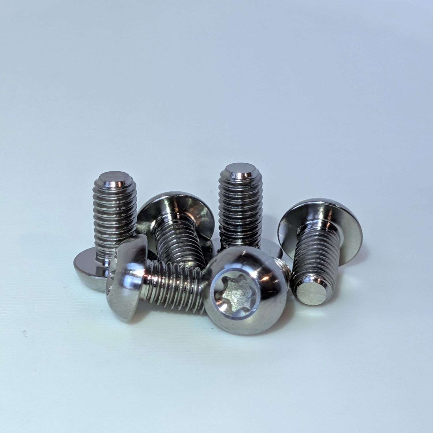 Titanium Anodized M5 T25 Rotor Bolts (each), Color: Raw