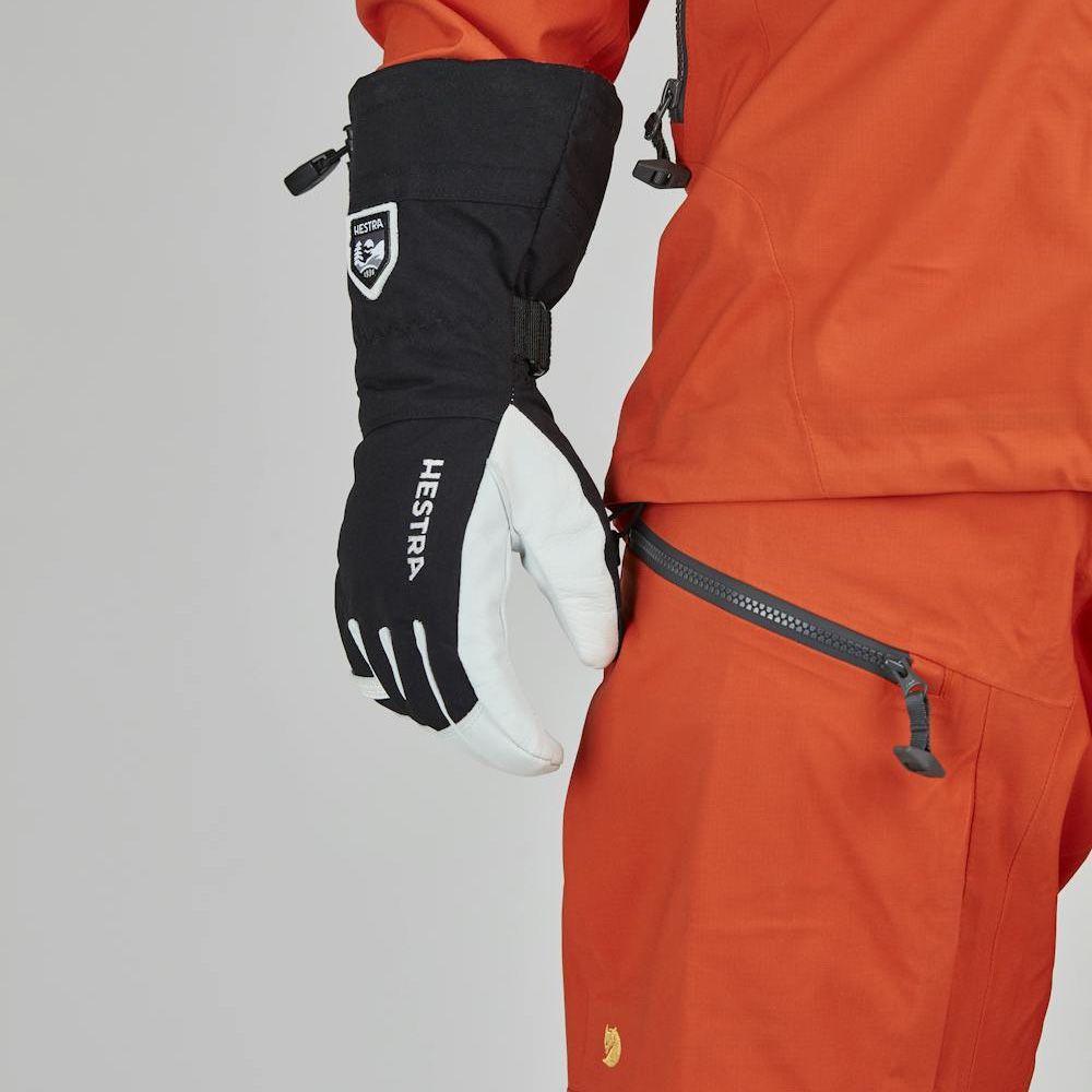 Hestra Army Leather Heli Glove Black/White