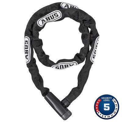 Abus Steel-O-Chain 5805K Chain with Key Lock 5mm x 110cm (5mm x 3.6') Black