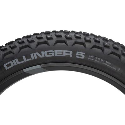 45NRTH Dillinger 5 Tire - 27.5 x 4.5, Tubeless, Folding, Black, 120tpi, 252 Concave Carbide Aluminum Studs