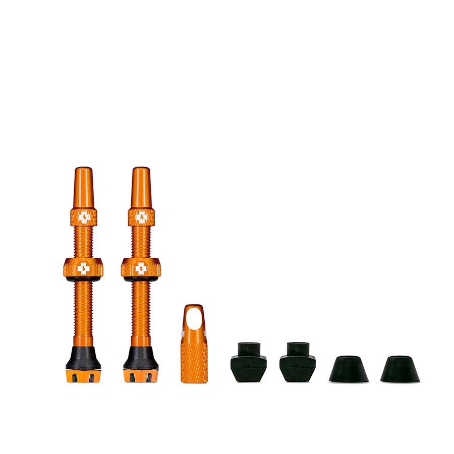 Muc-Off V2 Tubeless Valve Presta 44mm Orange Pair