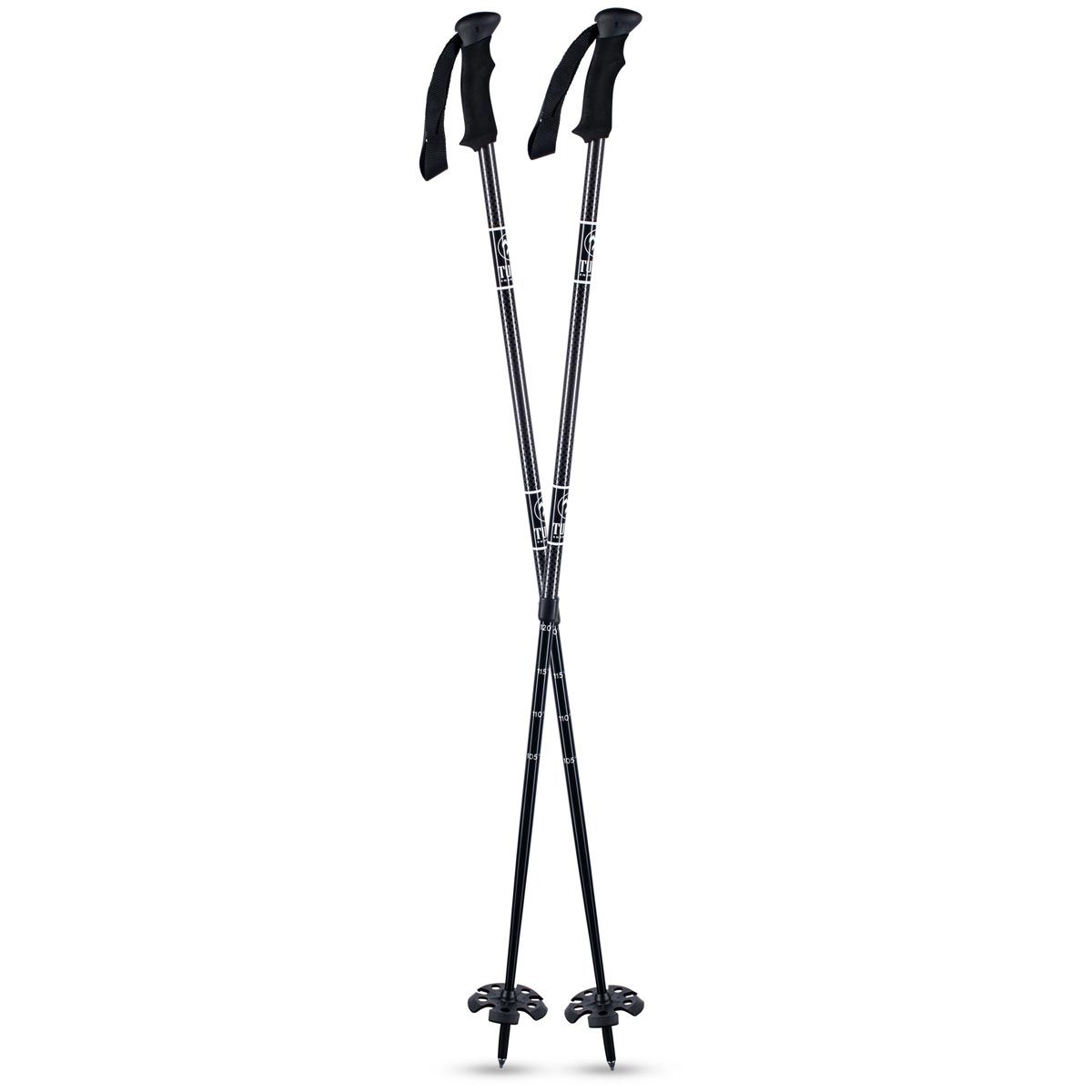 TUBBS 2 Piece Walking Poles BLACK