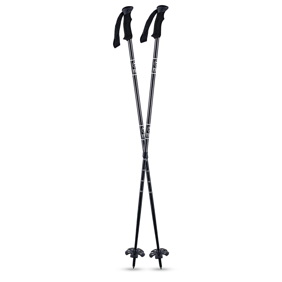TUBBS 2 Piece Walking Poles BLACK