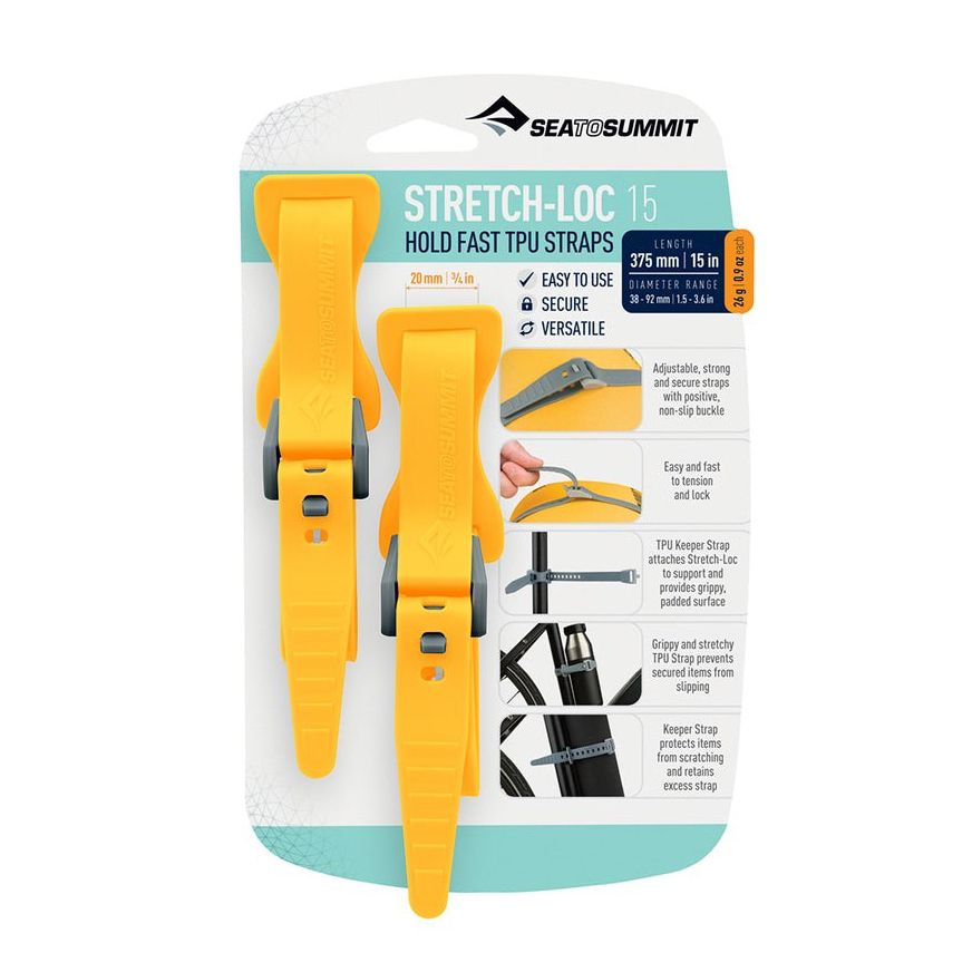 Sea To Summit Stretch-Loc TPU Strap  Yellow  15in | 375mm 3/4in | 20mm