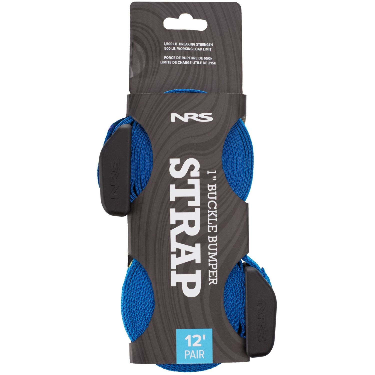 NRS Buckle Bumper Straps Size: 12' Pair, Iconic Blue