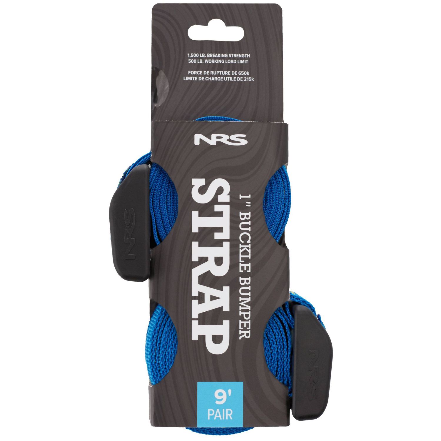 NRS Buckle Bumper Straps Size: 9' Pair, Iconic Blue